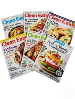 Clean Eating Magazines Healthy Living & Whole Food Recipes Set D